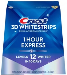 běl&iacute;c&iacute; p&aacute;sky na zuby Crest 3D Whitestrips 1-hour EXPRESS