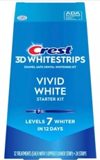 bělic&iacute; p&aacute;sky na zuby Crest 3D Whitestrips VIVID WHITE