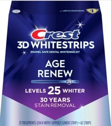 Běl&iacute;c&iacute; p&aacute;sky na zuby Crest 3D Whitestrips AGE RENEW