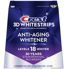Běl&iacute;c&iacute; p&aacute;sky na zuby Crest 3D Whitestrips ANTI-AGING WHITENER