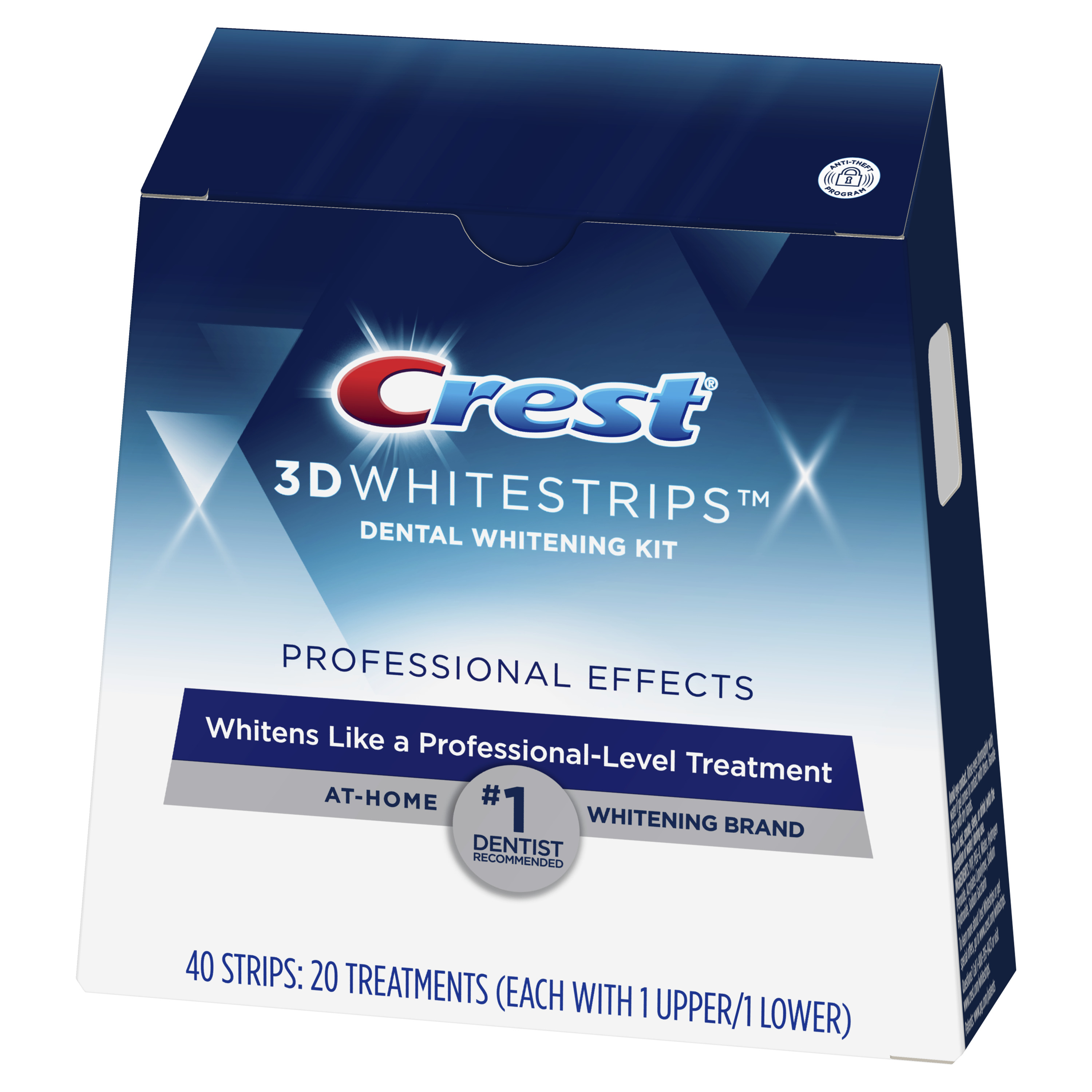 Bělící pásky na zuby Crest Professional Effects Nejoblíbenější bělící pásky na zuby Crest Professional Effects na domácí bělení zubů.