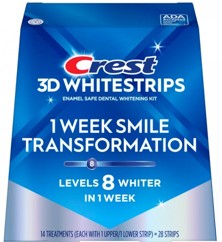 běl&iacute;c&iacute; p&aacute;sky na zuby Crest 3D Whitestrips 1 WEEK SMILE TRANSFORMATION