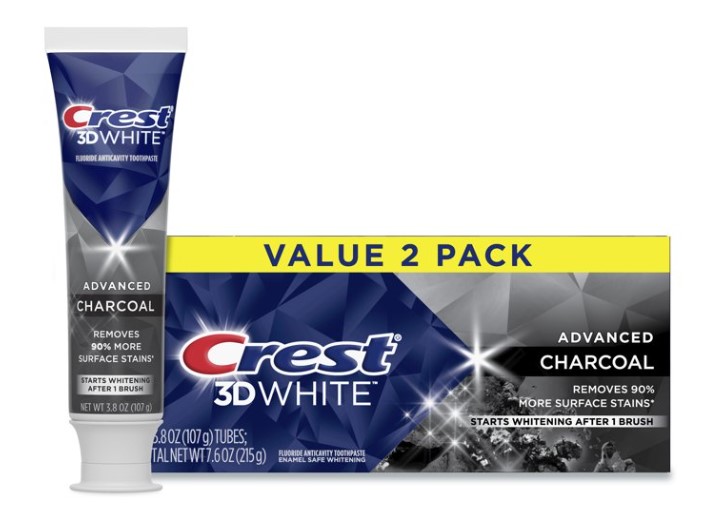 Výhodné 2balení Crest 3D White ADVANCED CHARCOAL s černým uhlím