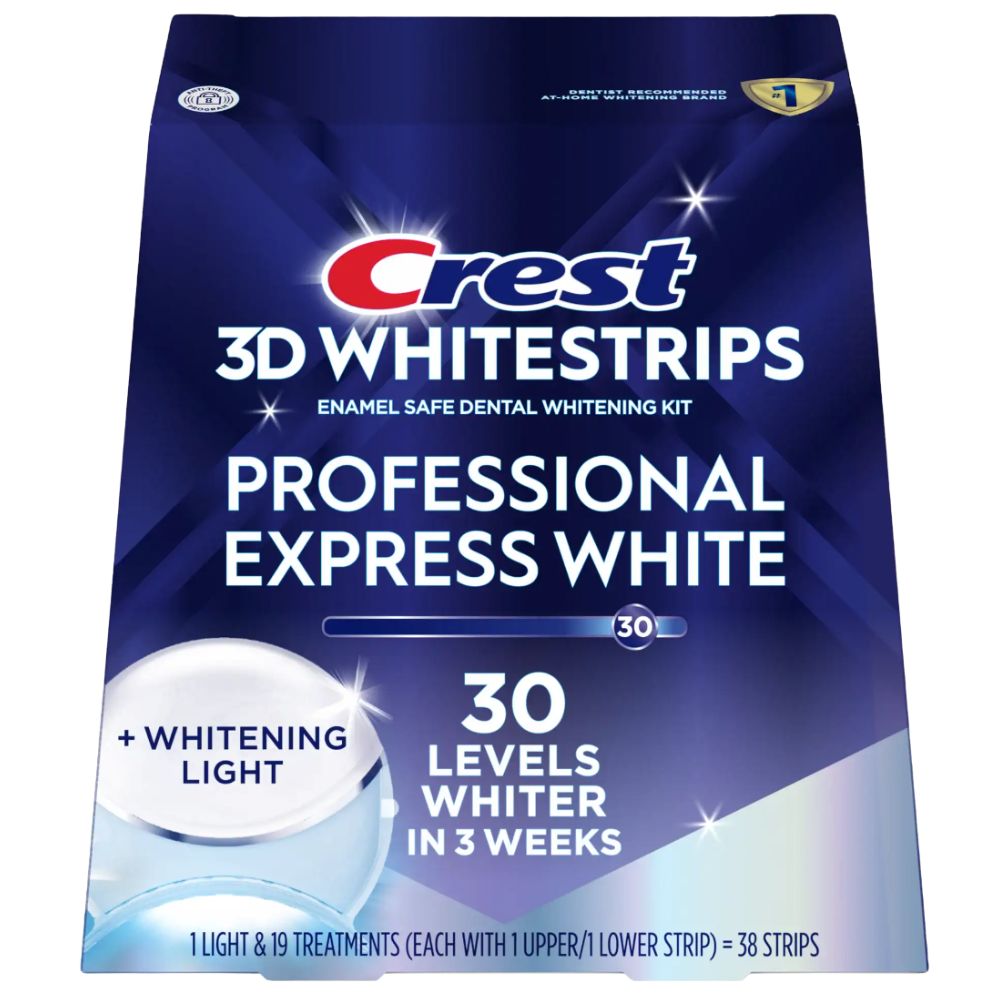 Bělicí pásky Crest 3D Whitestrips PROFESSIONAL EXPRESS WHITE s bělicí lampou