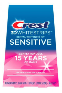 Bělicí pásky Crest 3D White SENSITIVE na citlivé zuby