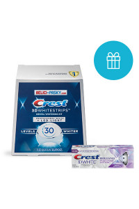 Bělicí pásky PROFESSIONAL White + LED LIGHT + zubní pasta Brilliance