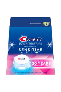 Bělicí pásky Crest 3D Whitestrips SENSITIVE + LED LIGHT s bělicí lampou