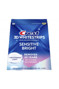 Bělicí pásky Crest 3D Whitestrips SENSITIVE BRIGHT + Whitening Light