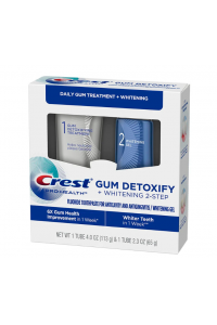Bělicí gel na zuby a zubní pasta Crest GUM DETOXIFY + WHITENING