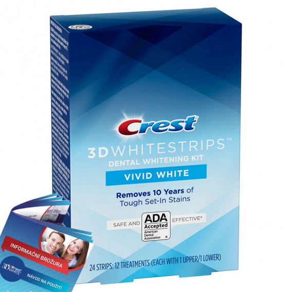 Bělící pásky Crest 3D VIVID WHITE