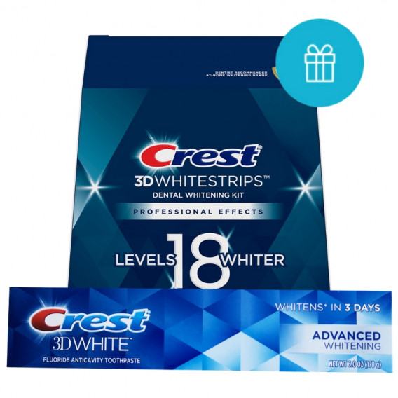 Bělicí pásky Crest 3D White Professional Effects + zubní pasta ADVANCED TRIPLE WHITENING