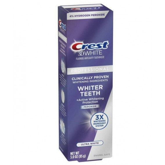 Bělící zubní pasta Crest 3D White PROFESSIONAL 4% Hydrogen Peroxide ULTRA WHITE