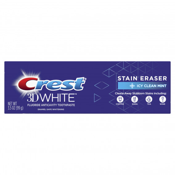 Bělicí zubní pasta Crest 3D White STAIN ERASER Icy Clean Mint
