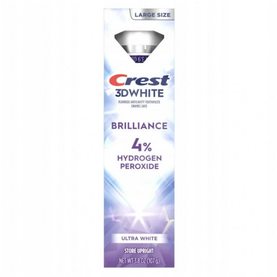 Bělicí zubní pasta Crest 3D White BRILLIANCE PRO 4% Hydrogen Peroxide