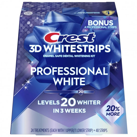 Bělicí pásky Crest 3D Whitestrips PROFESSIONAL WHITE + BONUS (20 % MORE)